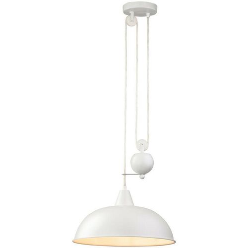 5036797151330 - Firstlight Products - Firstlight Century - 1 Light Rise & Fall Dome Deckenanhänger Weiß E27