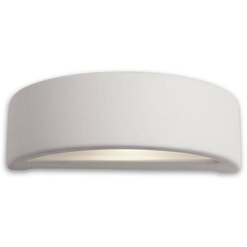 5036797150548 - Firstlight Products - Firstlight Ceramic - 1 Licht Innenputz Wandleuchte - 100W unglasiert säureweißes Glas E27