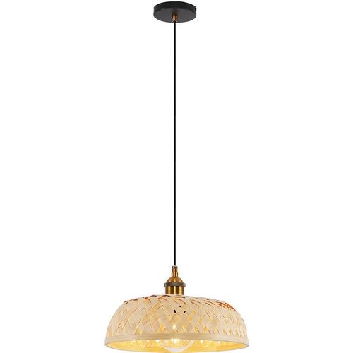 5056667051362 - Privatefloor - Bambus-Deckenlampe - Pendelleuchte im Boho-Bali-Design - Atria Natural wood - Metall Bambus - Natural wood