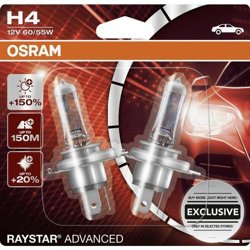 4052899613751 - Halogenlampe H4 Raystar Advanced +150% 12V 60 55W Beleuchtung - Osram