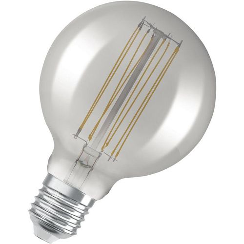 4058075761391 - Vintage 1906 LED-Lampe mit Smoke-Tönung 11W 500lm Kugel-Form mit 125mm Durchmesser & E27-Sockel warmweiße Lichtfarbe gerades Filament dimmbar