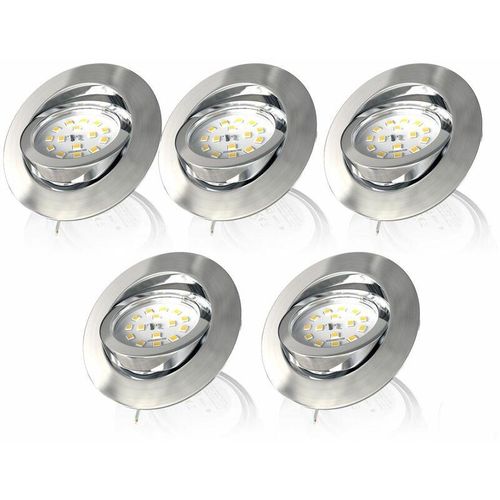 4057722002344 - Bklicht - 5x led Einbaustrahler dimmbar Einbau-Leuchten Spots 230V ultra-flach dimmbar set - 50