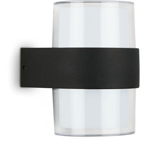 4059709005010 - Cludu led Außenwandleuchte IP44 Spritzwasserschutz Neutralweißes Licht Up- and Downlight schwarz 13 x 95 x 105 cm - Telefunken 4059709005010 - Cludu led Außenwandleuchte IP44 Spritzwasserschutz Neutralweißes Licht Up- and Downlight schwarz 13 x 95 x 105 cm - Telefunken