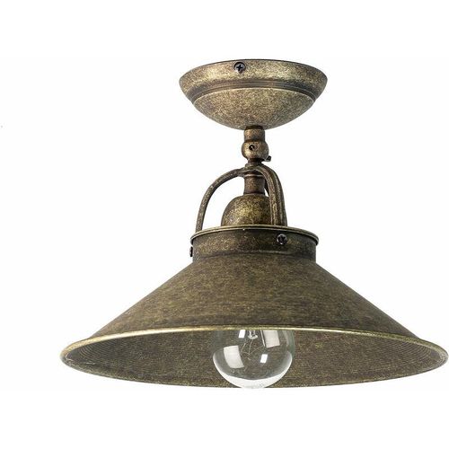 4251254243651 - Licht-erlebnisse - Massive Messinglampe Deckenleuchte Vintage in Bronze Antik - Bronze Antik matt