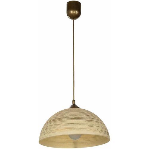 4251334893394 - Licht-erlebnisse - Küchenlampe hängend Glas in Gold Retro 30 cm rund - Gold