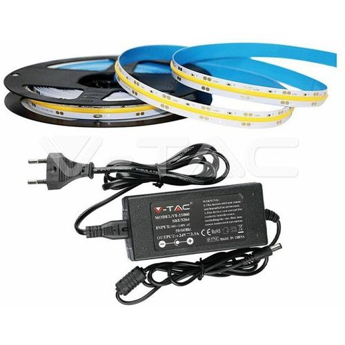 3800157664615 - Vtac - v-tac Kit LED-Streifen 280 cob 6400K 10W IP20 DC24V 800LM M (2654+3264)