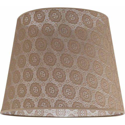 4251334831761 - Licht-erlebnisse - Lampenschirm Beige E27 Landhaus Leuchtenschirm - Cappuccino