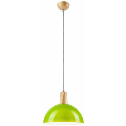 4251334891949 - Hängeleuchte E27 Glas Holz Retro Design Pendelleuchte Küche Esszimmer - Spring Green