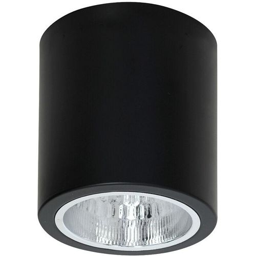 4251334601951 - Licht-erlebnisse - Runde Deckenleuchte E27 downlight round Schwarz klein - Schwarz