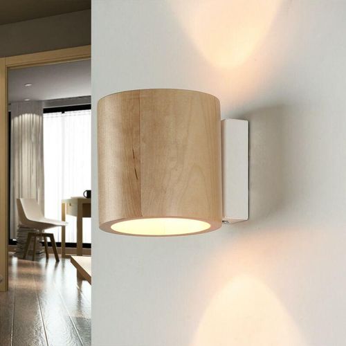 4251756347307 - Licht-erlebnisse - Wandlampe Holz Up Down G9 klein 10 cm hoch Flur Wohnzimmer Wandleuchte - Natur