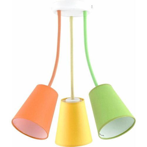 4251334820819 - Licht-erlebnisse - Flexible Deckenlampe Orange Gelb Grün bunt Kinderzimmer - Orange Gelb Grün