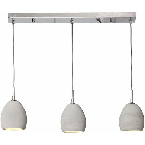 4251334809449 - Licht-erlebnisse - Hängelampe Betonlampe E14 Modern Design besonders - Grau