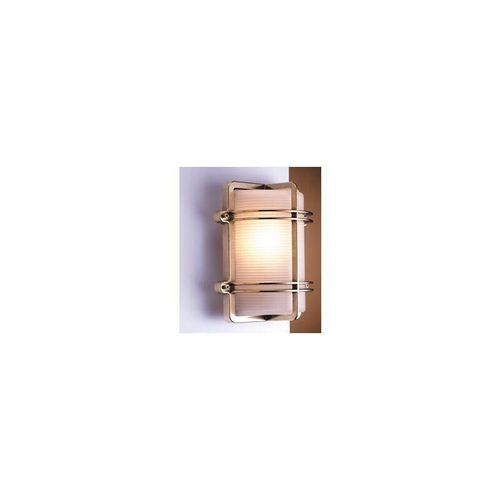 4251334840466 - Licht-erlebnisse - Außenlampe Wand Haus Hof IP54 E27 Glas Echt-Messing Maritim Außenwandlampe - Messing poliert Transparent