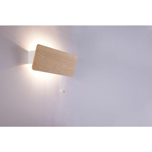 4251334750338 - Licht-erlebnisse - Design Wandleuchte Holzlampe oslo - Weiß helles Holz