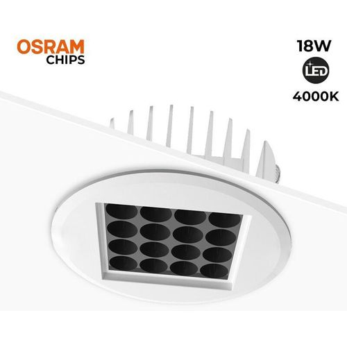 8435427138296 - Downlight Led 18W 24º UGR18 Osram Chip Lichtfarbe Neutralweiß 4000K - Neutralweiß 4000K