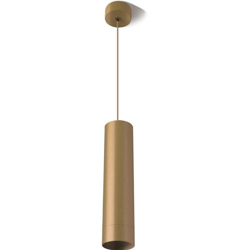 4252021312051 - - Hängeleuchte beta Zylinder Ø60mm x 250mm Deckenleuchte Hängelampe Pendelleuchte 1 Flammig inkl led GU10 5W Kaltweiß Leuchtmittel Gold