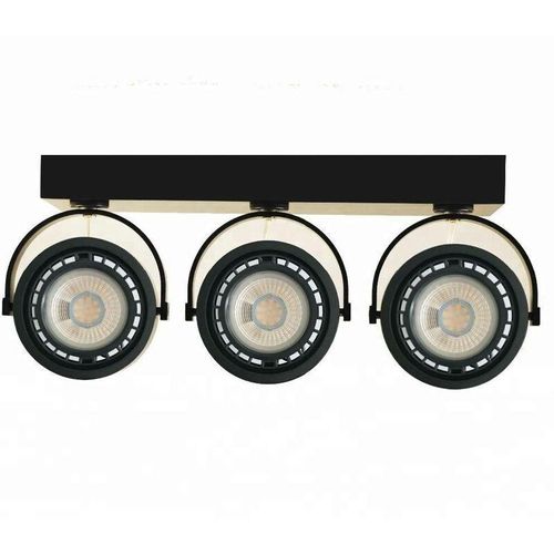 8435427103775 - Barcelona Led - Dreifach-LED-Aufbaustrahler iris für AR111 GU10-Glühlampe Farbe Schwarz - Schwarz