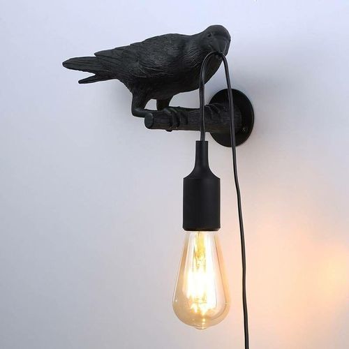 8435427125036 - Barcelona Led - Raven Harz Wandleuchte Corb Serie Bird Farbe Schwarz - Schwarz