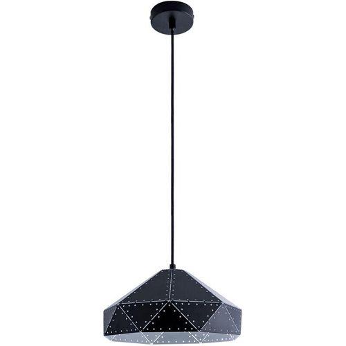 4066153006845 - Pacohome - Paco Home Pendelleuchte Hängelampe Esszimmer Esstischlampe Steampunk Lampe Textilkabel E27 ohne Leuchtmittel Schwarz-Weiß