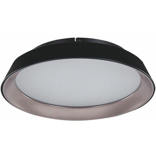 4251682281287 - Beliani - led Deckenleuchte Schwarz Metall und Acryl Rund Flach Warmweiß Modern Unterputzmontage für Wohnzimmer Küche Bad Schlafzimmer Esszimmer Flur