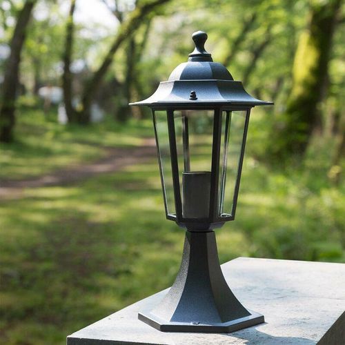 4250525366730 - Außenleuchte Wetterfest IP44 Anthrazit Alu Laterne Außenlampe Wandleuchte Wandlampe Außen Beleuchtung Garten 6x Sockelleuchte - Monzana