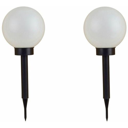 4250407384388 - Buri - 2er-Set LED-Solar-Kugelleuchte Kugellampe Leuchtkugel Solarlampe Lichtkugel