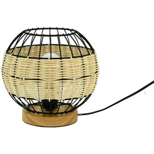 3238920811117 - Aubry Gaspard - Runde Lampe aus Naturrattan und Metall