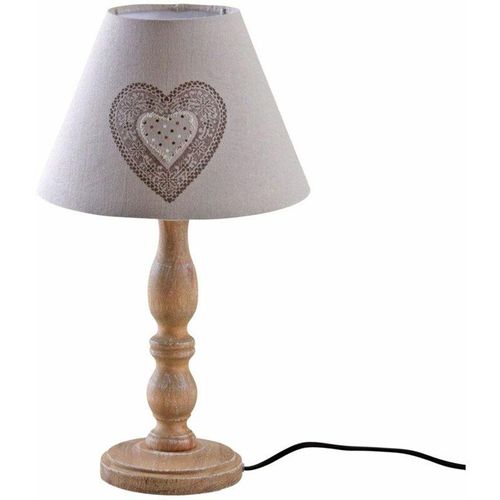 3238920787504 - Aubry Gaspard - Stehlampe aus Holz und mit Herz Motiv gedruckter Baumwolle