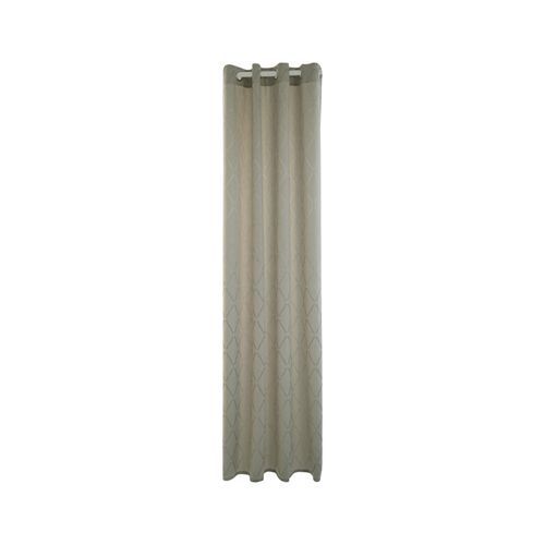 4043343598502 - Gardine Deron Gr 1 bunt (silberfarben beige) B140cm H245cm Scherli Polyester Gardinen blickdicht Rauten edles Muster Wohnzimmer Schlafzimmer