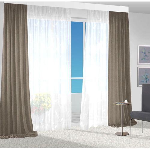 4032107278620 - Vorhang VHG Una Gr 3 braun (hellbraun) Gardinen 180cm Kräuselband 140cm Polyester B140cm H180cm 4032107278620 - Vorhang VHG Una Gr 3 braun (hellbraun) Gardinen 180cm Kräuselband 140cm Polyester B140cm H180cm