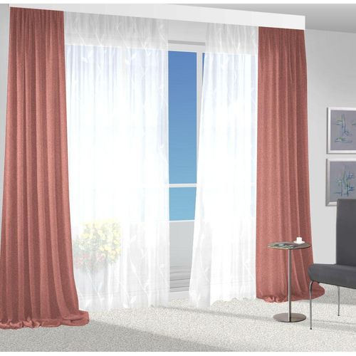 4032107207958 - Vorhang VHG Una Gr 4 rot (rosenholz) Gardinen 225cm Kräuselband 140cm Polyester B140cm H225cm 4032107207958 - Vorhang VHG Una Gr 4 rot (rosenholz) Gardinen 225cm Kräuselband 140cm Polyester B140cm H225cm