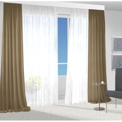 4032107207781 - Vorhang VHG Una Gr 3 beige Gardinen 180cm Kräuselband 140cm Polyester B140cm H180cm 4032107207781 - Vorhang VHG Una Gr 3 beige Gardinen 180cm Kräuselband 140cm Polyester B140cm H180cm