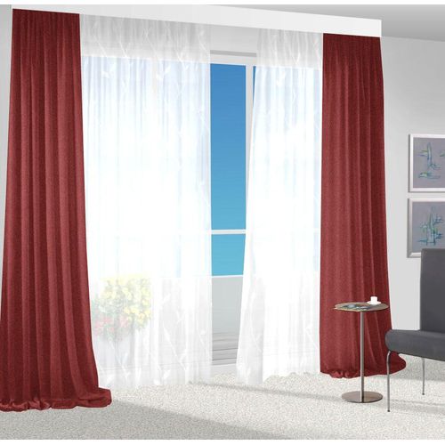 4032107194067 - Vorhang VHG Una Gardinen Gr 180 cm Kräuselband 140 cm rot Kräuselband 4032107194067 - Vorhang VHG Una Gardinen Gr 180 cm Kräuselband 140 cm rot Kräuselband