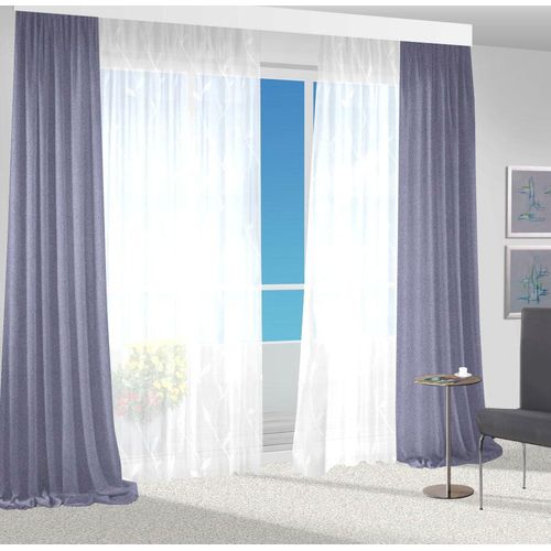 4032107278651 - Vorhang VHG Una Gr 1 lila (flieder) Gardinen 130cm Kräuselband 140cm Polyester B140cm H130cm