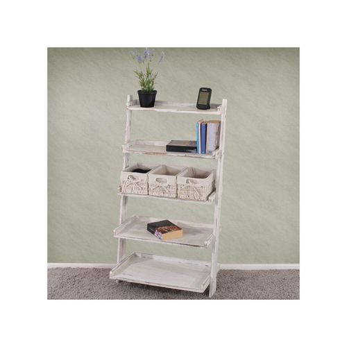 4052826049646 - Regal Standregal Pflanzregal Blumenständer 119x64x45cm Shabby-Look Shabby-Chic Vintage ~ weiß