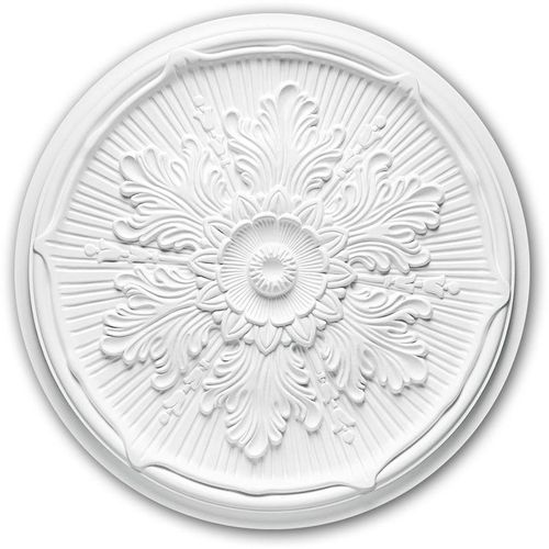 4250691775039 - Decor - Rosette profhome 156022 Zierelement Deckenelement Neo-Renaissance-Stil weiß ø 525 cm - weiß