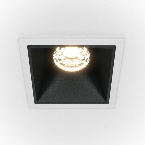 4099776022459 - Alfa led Quadratisches dimmbares Einbau-Downlight Weiß Schwarz 500lm 4000K - Maytoni