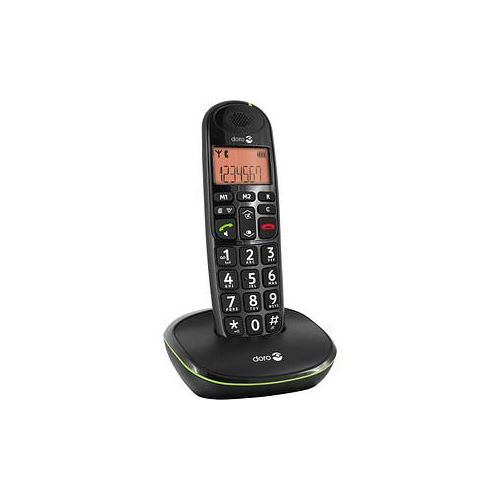 7322460055622 - DORO PhoneEasy 100w - Schnurlostelefon mit Anruferkennung - DECTGAP - Schwarz (380098)