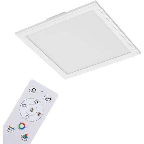 4002707360582 - Colour led Panel Fernbedienung Dimmbar rgb bunte Lichtfarben cct Farbtemperatursteuerung weiß 296 x 296 x 58 cm - Briloner