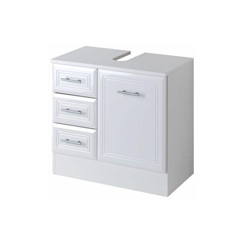 4250163782114 - Lomadox - Waschbeckenschrank RIMINI-03 Hochglanz weiß b x h x t ca 60 x 56 x 35cm - weiß