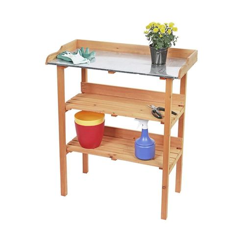 4059865550508 - Holz Pflanztisch Garten Arbeitstisch Gartentisch Gärtnertisch Blumentisch Tisch