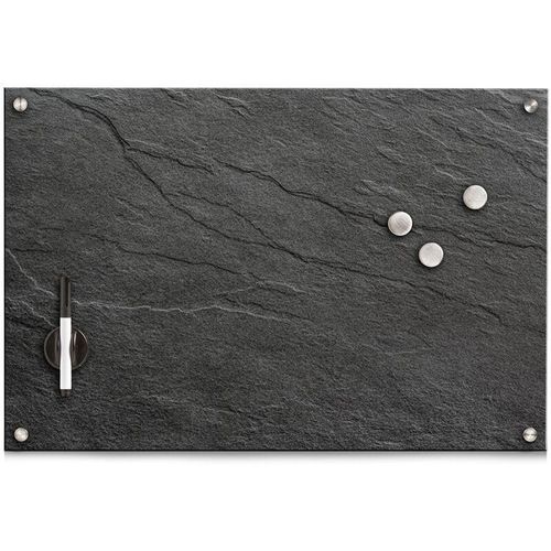 4003368116891 - Glas-Magnettafeln Memobord Schiefer antr 60x40cm 600 x 400 cm bruchfestes Glas Rückseite Metall anthrazit