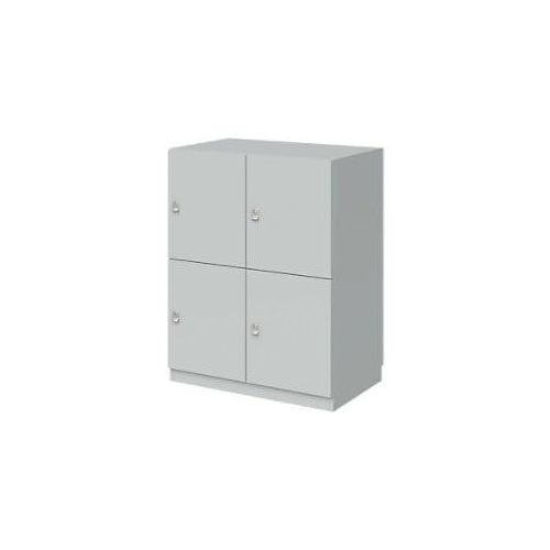 5020073847444 - Pren Schließfachschrank 2 Abteile je 2 Türen weiß H 1018 5020073847444 Bisley