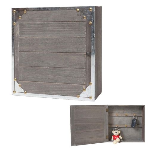 4057651541075 - Schlüsselkasten Gabes Schlüsselschrank Holzbox Shabby-Look Vintage 27x27x6cm ~ grau-braun 4057651541075 - Schlüsselkasten Gabes Schlüsselschrank Holzbox Shabby-Look Vintage 27x27x6cm ~ grau-braun