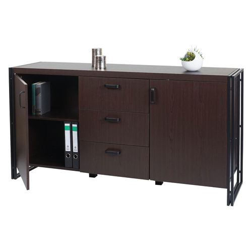4057651868493 - Sideboard MCW-A27 Kommode Schrank 3D-Struktur 2 Staufächer 80x160x40cm FSC-zertifiziert MDF Metall ~ dunkelbraun 4057651868493 - Sideboard MCW-A27 Kommode Schrank 3D-Struktur 2 Staufächer 80x160x40cm FSC-zertifiziert MDF Metall ~ dunkelbraun
