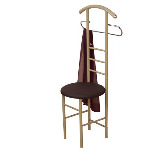 4046884011899 - Möbel Direkt Online - Herrendiener Stummer Diener Gustav mit gepolsterter Sitzfläche beige braun 4046884011899 - Möbel Direkt Online - Herrendiener Stummer Diener Gustav mit gepolsterter Sitzfläche beige braun