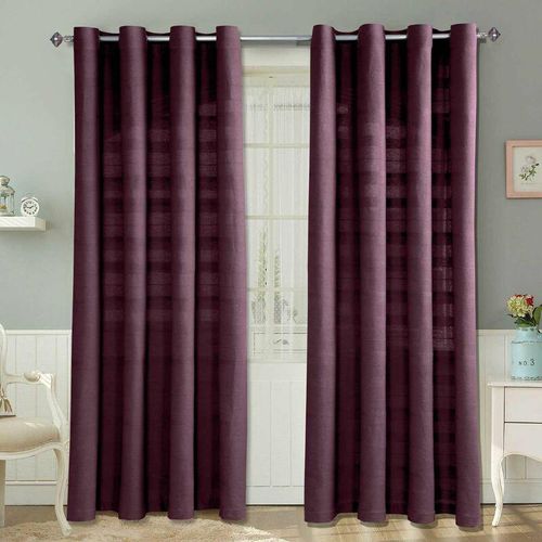 5055967416376 - Gardinen mit Ösen Rajput lila2er Set 140 x 140 cm - Lila - Homescapes