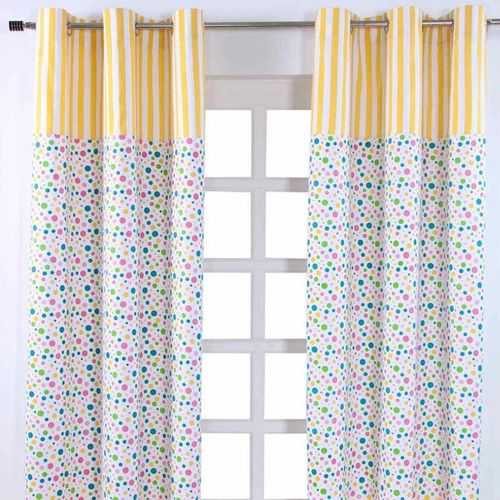 5055967415898 - Gardinen Polka Dots & Streifen bunt 2er Set 182 x 137 cm - Bunt - Homescapes