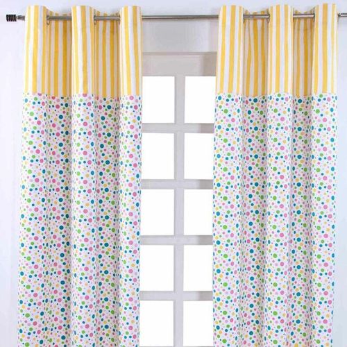 5055967415881 - Gardinen Polka Dots & Streifen bunt 2er Set 137 x 117 cm - Bunt - Homescapes