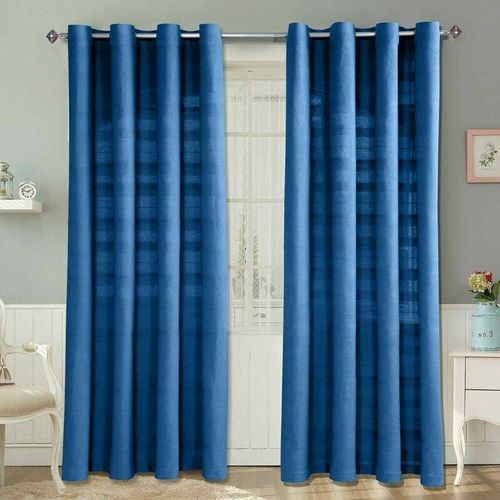 5055967416109 - Gardinen mit Ösen Rajput blau im 2er Set 140 x 140 cm - Blau - Homescapes